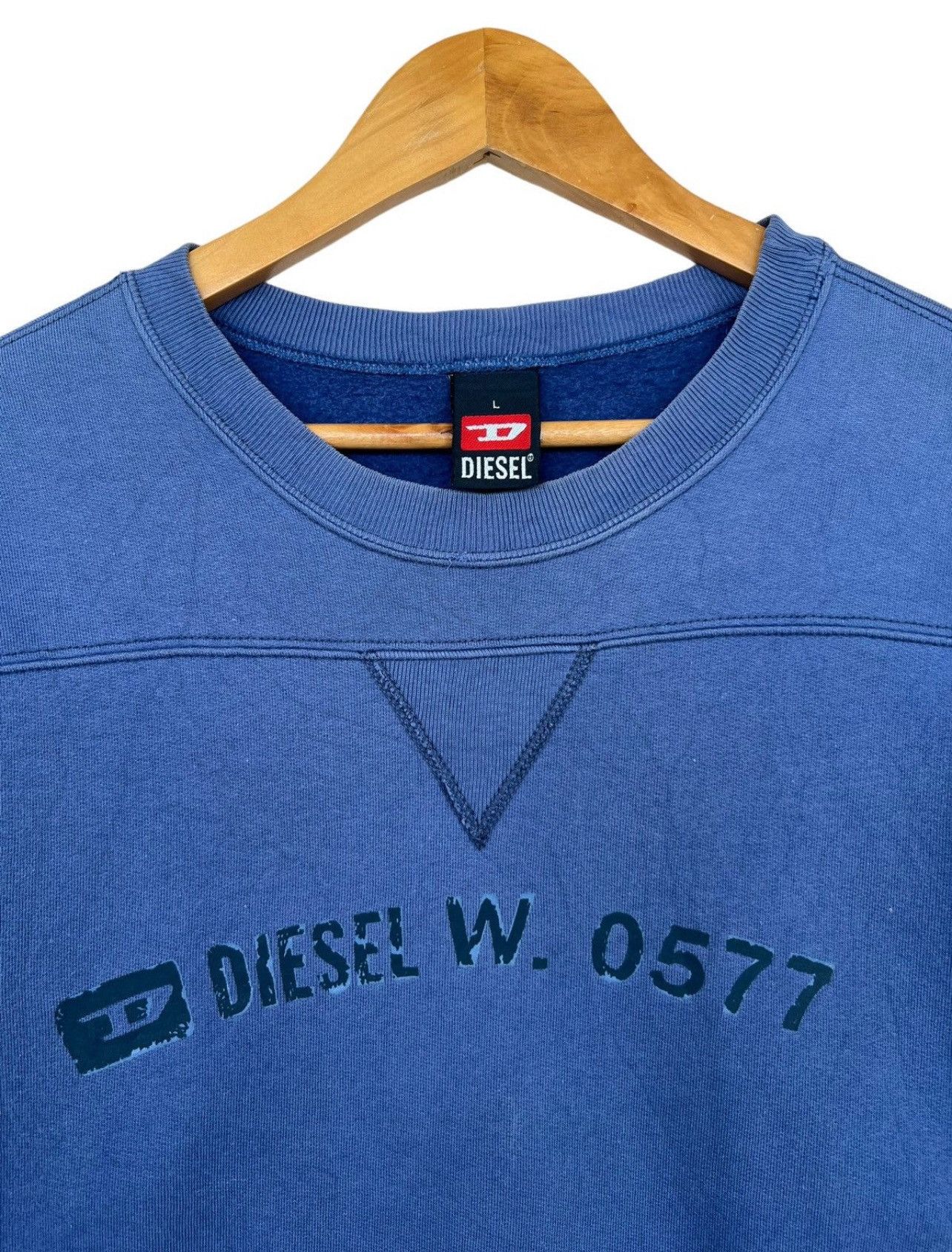 Diesel × JNCO × Vintage Y2K Diesel Spellout Logo Sweatshirt Size US L / EU 52-54 / 3 - 5 Thumbnail