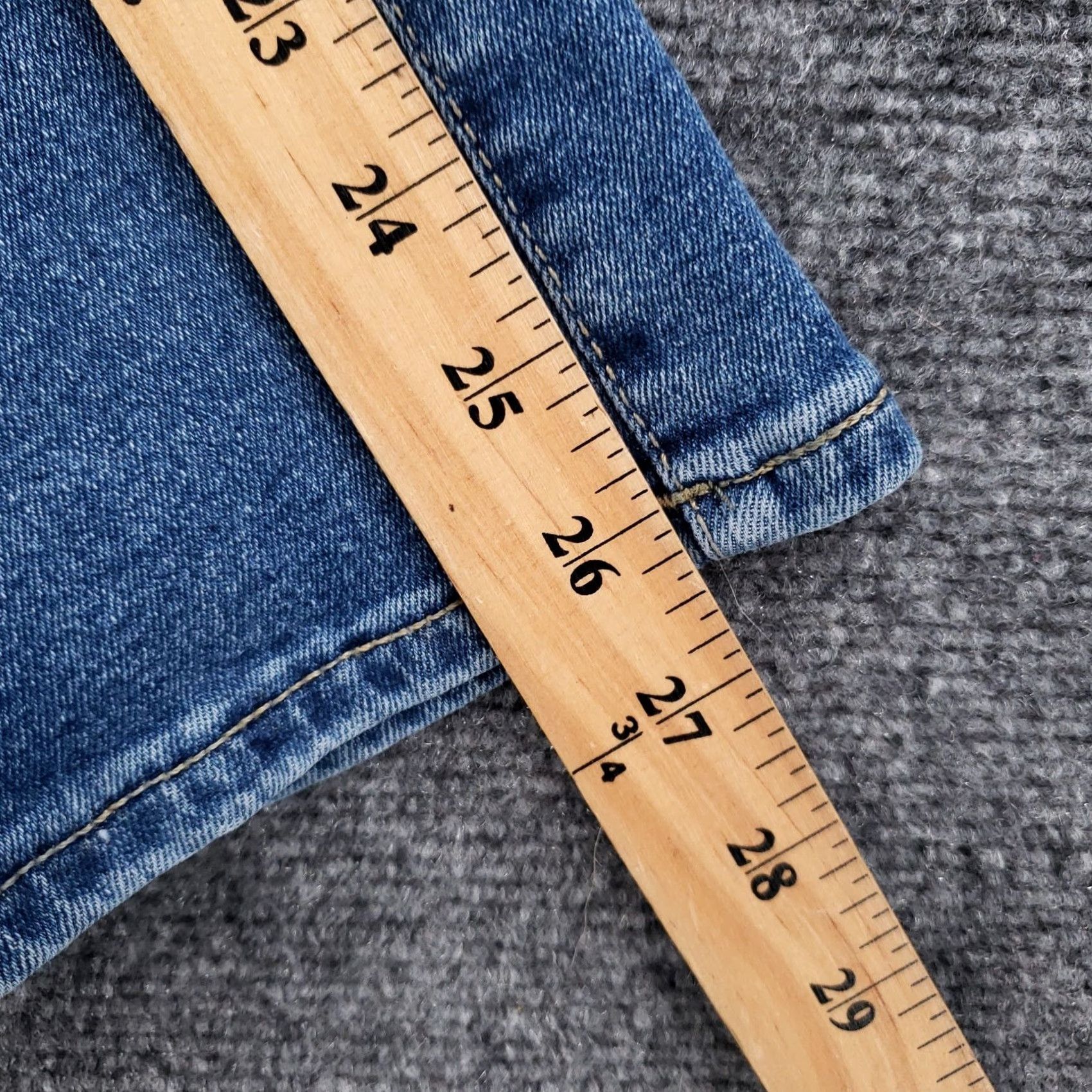 Lucky Brand Lucky Brand Jeans Womens 8 Crop Straight Leg Blue Denim Stretch 5-Pocket Regular Rise Zip Button Inseam 26.5in Medium Wash Size 8 Size 30" / US 8 / IT 44 - 7 Thumbnail