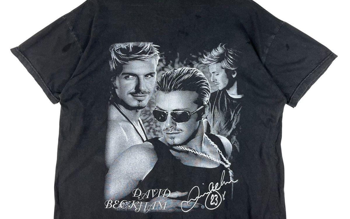 Vintage Vintage David Beckham Miror Print T Shirt Size US L / EU 52-54 / 3 - 7 Thumbnail