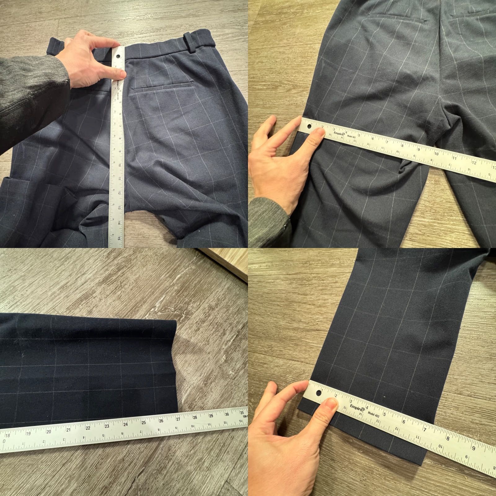 Uniqlo Uniqlo Pants Men 28 Slim Straight Blue Windowpane Preppy Dress Pants Casual 28x27 Size US 28 / EU 44 - 8 Thumbnail