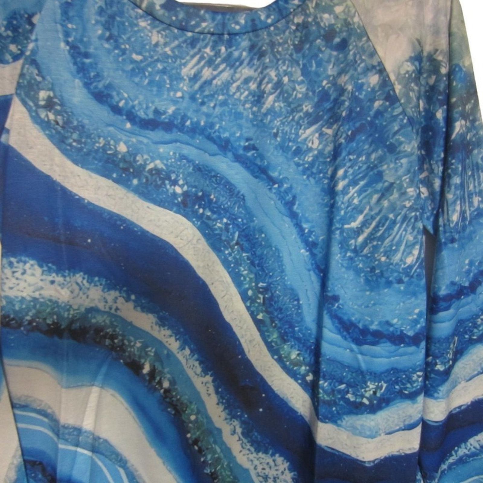 Other Blue Agate Geode Crystal Print Long Sleeve Sweatshirt S Size S / US 4 / IT 40 - 4 Thumbnail