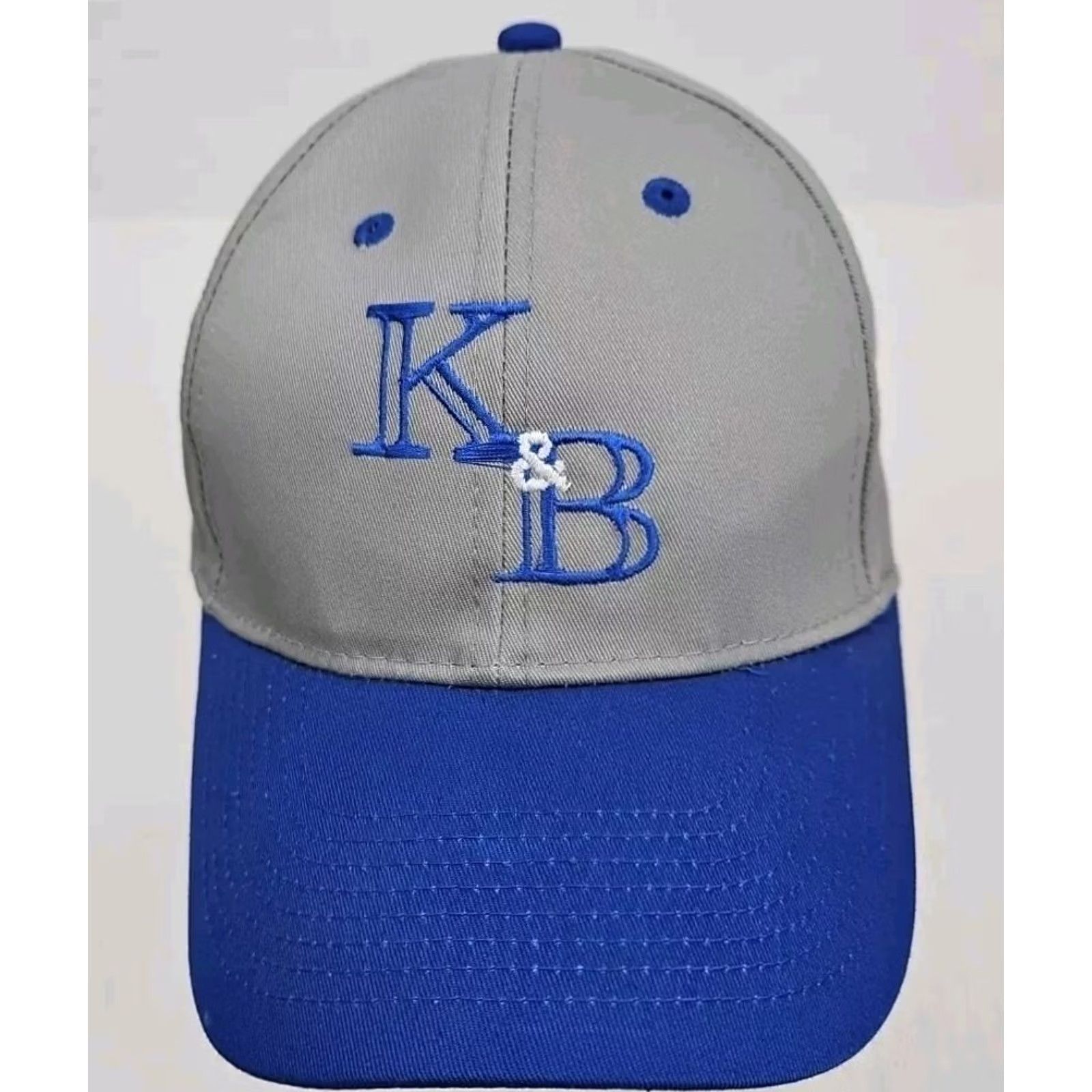 Vintage K&B Transportation Trucker Cap Adjustable Gray Blue Hat Trucker Hat Men Adjustable Cap Cotton Polyester Denim Otto Quality Headwear Size ONE SIZE - 2 Thumbnail