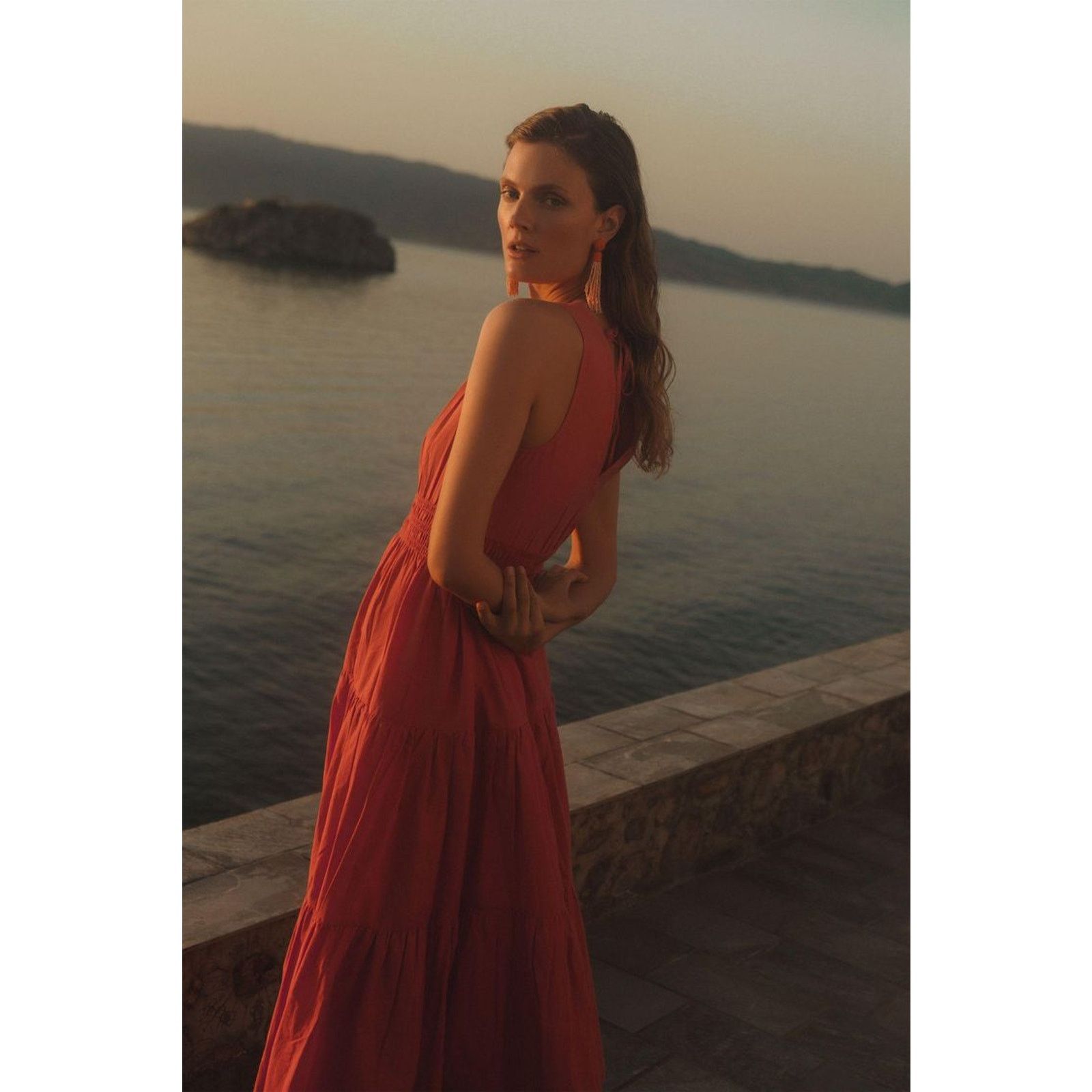 Anthropologie New Anthropologie Maeve Tiered Midi Dress $160 Size 2 Rose Size XS / US 0-2 / IT 36-38 - 5 Thumbnail