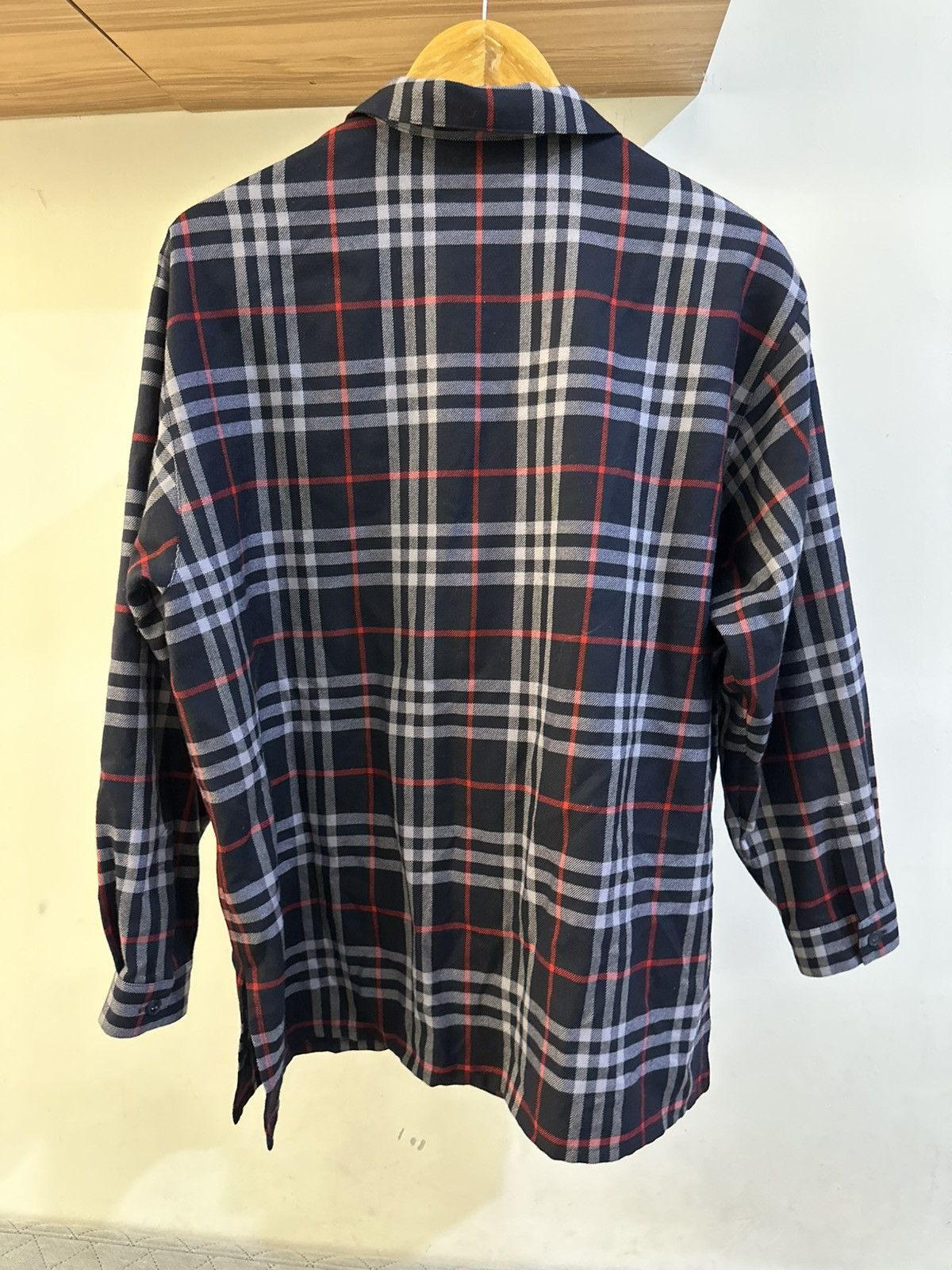 Burberry × Vintage 1990-Vintage Burberry Novacheck Padded Shoulder Button Up Size US M / EU 48-50 / 2 - 4 Thumbnail