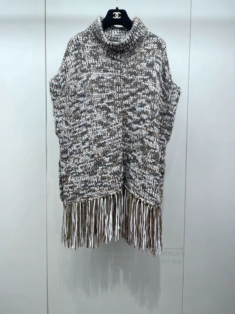 Brunello Cucinelli Brunello Cucinelli Glitter Weaving Fringe Cloak Size M / US 6-8 / IT 42-44 - 1 Thumbnail
