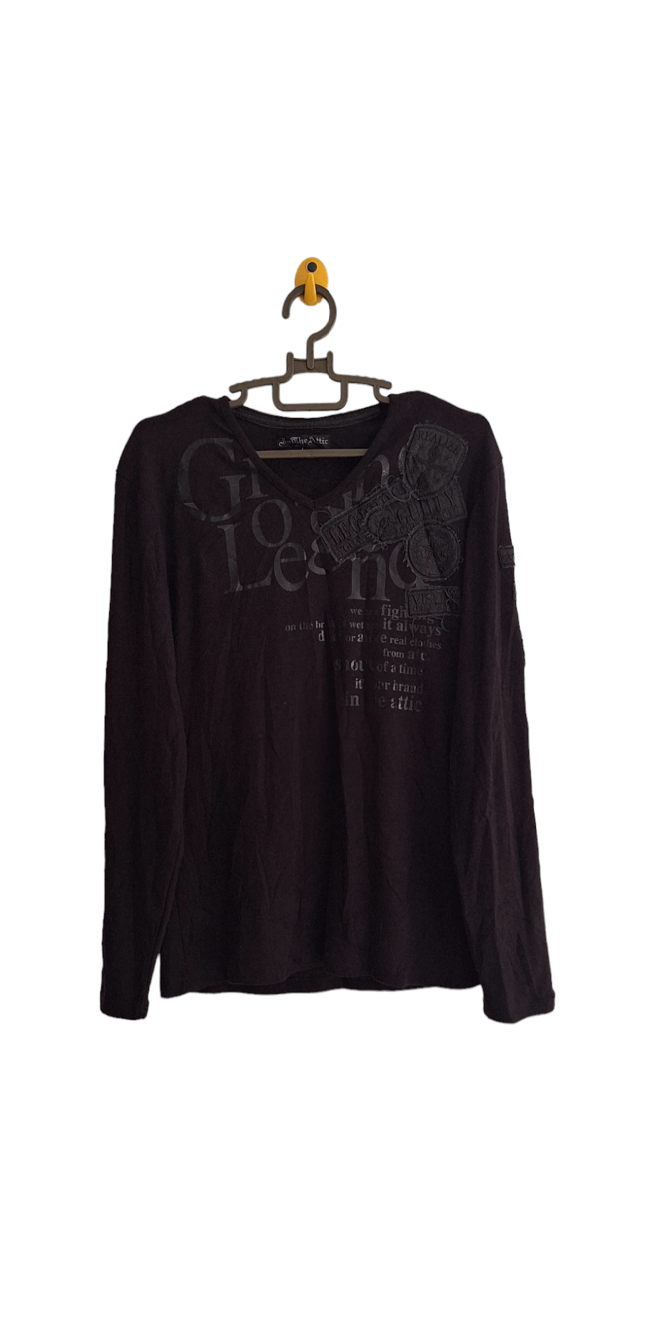 image of In The Attic Seditionaries Gothic Patches Longsleeve in Black, Men's (Size Large)