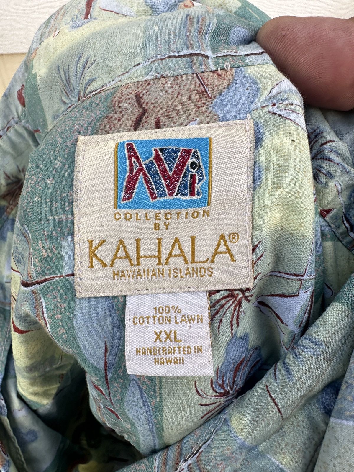 Other PreOwned Kahala Hawaiian Print Full Button Green Men's XXL Size US XXL / EU 58 / 5 - 4 Thumbnail