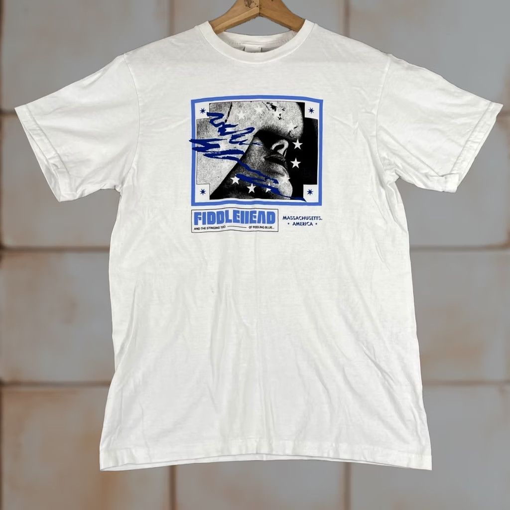 Gildan Fiddlehead Band T Shirt Mens Medium White Graphic Massachusetts Hardcore Tee Size US M / EU 48-50 / 2 - 1 Thumbnail