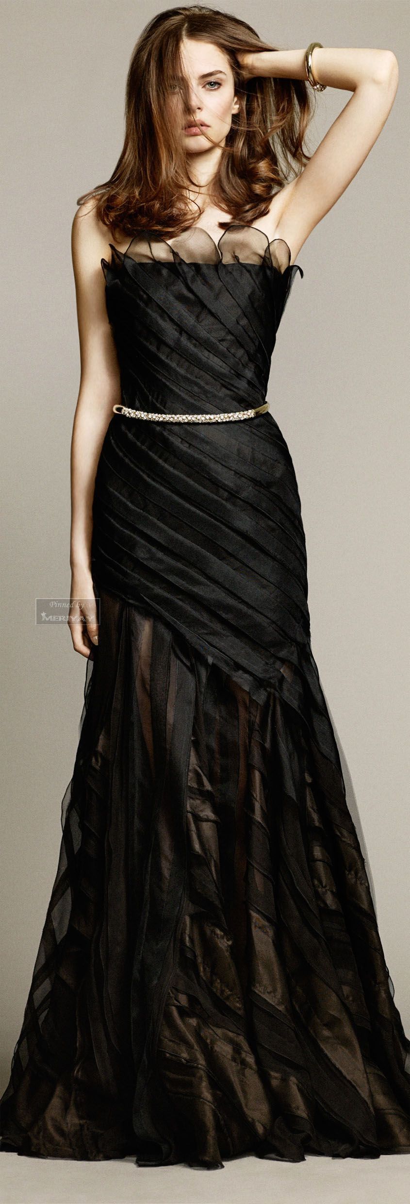 Nina Ricci NINA RICCI Runway Resort 2015 Silk Chiffon Strapless Dress Size M / US 6-8 / IT 42-44 - 1 Thumbnail