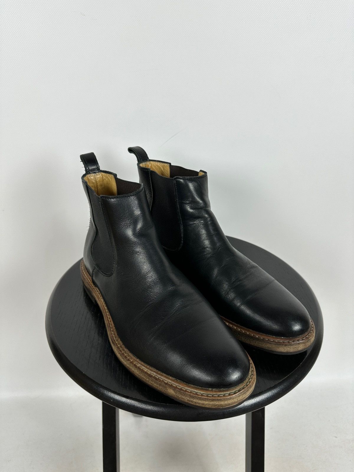 A.P.C. A.P.C Black Leather Chelsea Boots Size US 7 / EU 40 - 6 Thumbnail