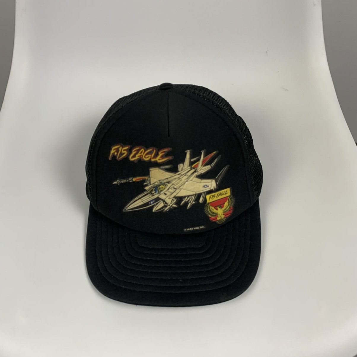 Other Vintage F-15 Eagle 1988 Trucker Hat Cap Black One Size Men’s Size ONE SIZE - 2 Thumbnail