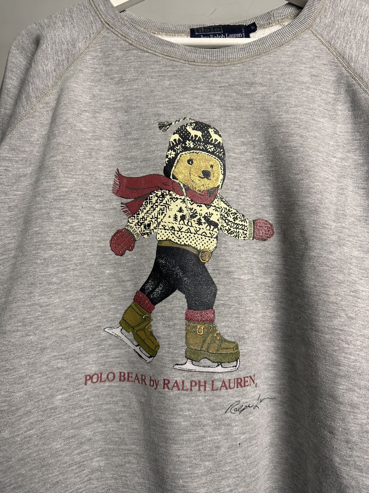 Polo Ralph Lauren 90’s Polo Bear by Ralph lauren Ice Skating iconic sweatshirt Size US M / EU 48-50 / 2 - 3 Thumbnail
