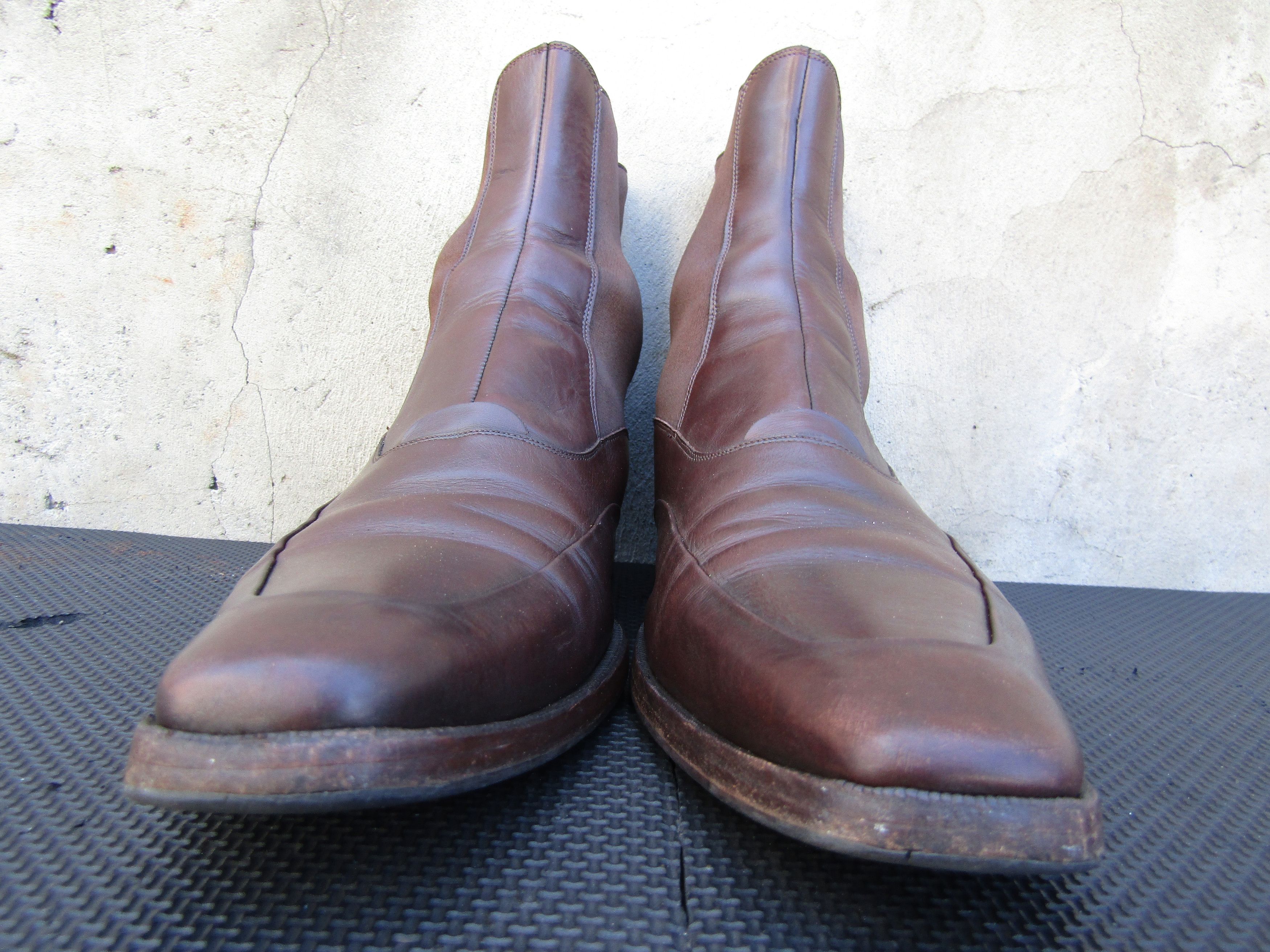 Dolce & Gabbana D&G Dolce & Gabbana Brown Leather Ankle Chelsea Size US 10 / EU 43 - 4 Thumbnail
