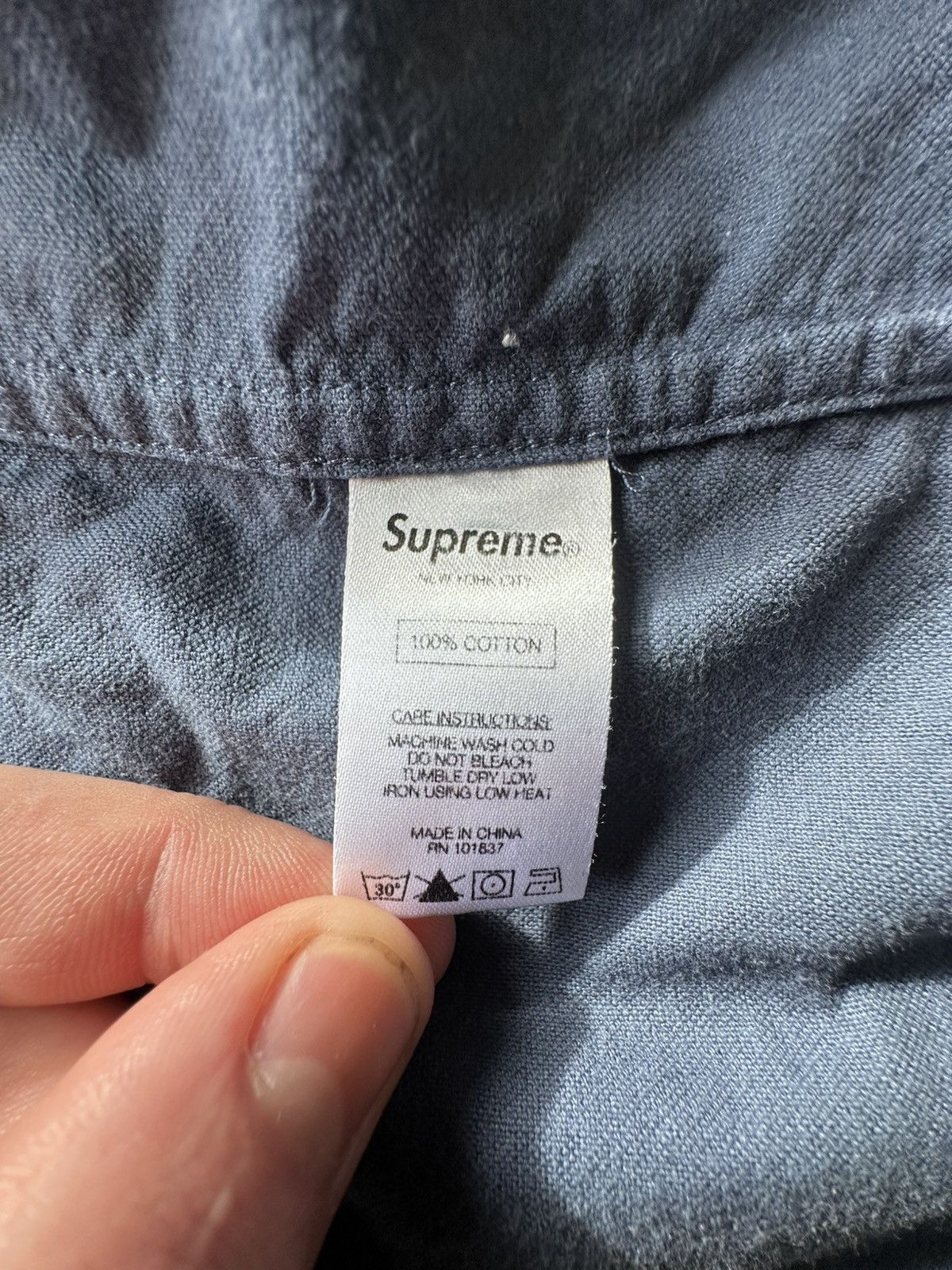 Supreme Supreme Blue Cotton Zip-Up Size US XL / EU 56 / 4 - 5 Thumbnail