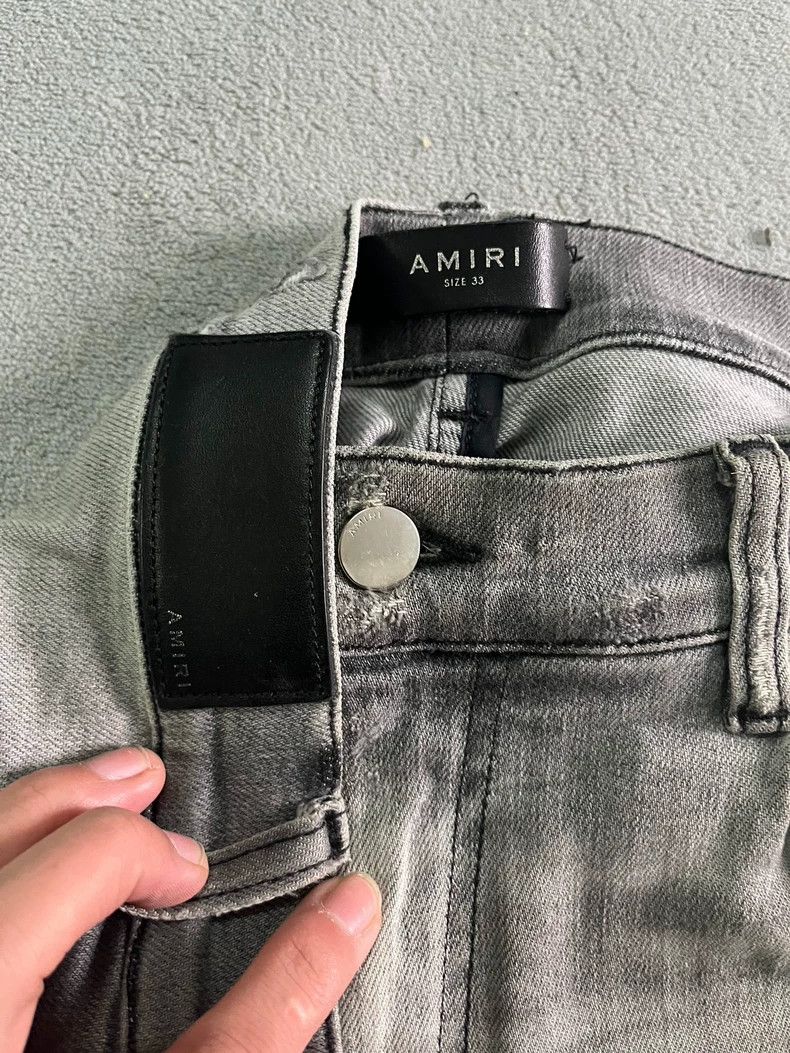 Amiri Amiri16og gray patchwork destruction genuine 2503-Nextarrow Size US 33 - 5 Thumbnail