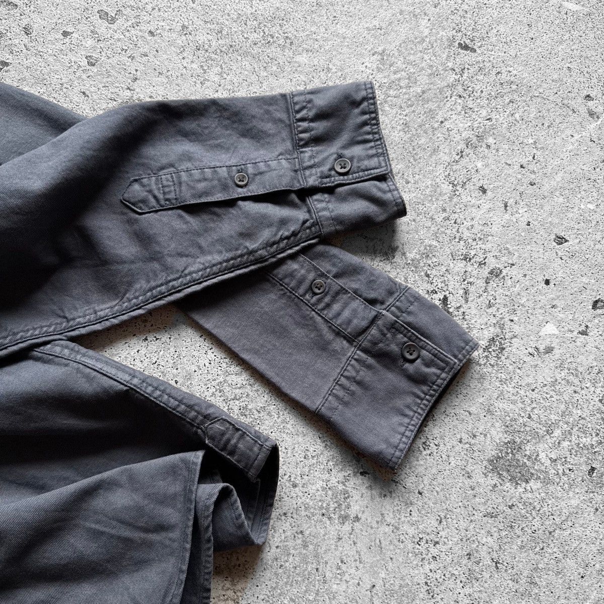 Allsaints AllSaints Mens Dark Grey Faded Long Sleeve Button Up Shirt Size US S / EU 44-46 / 1 - 6 Thumbnail