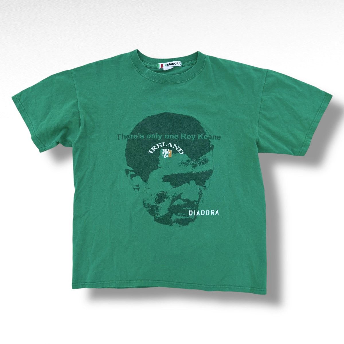 Diadora Rare Vintage Diadora Roy Keane Ireland Soccer T-Shirt Green Size US L / EU 52-54 / 3 - 1 Thumbnail