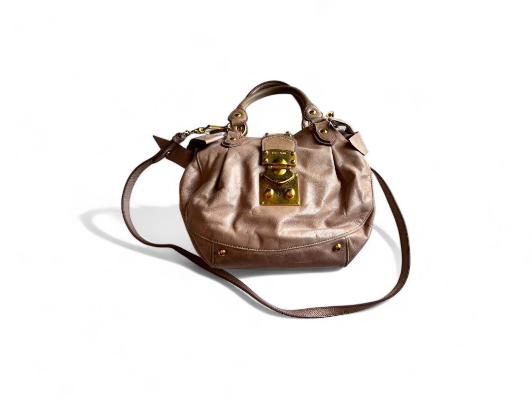 Miu Miu - leather handbag shoulder bag pink