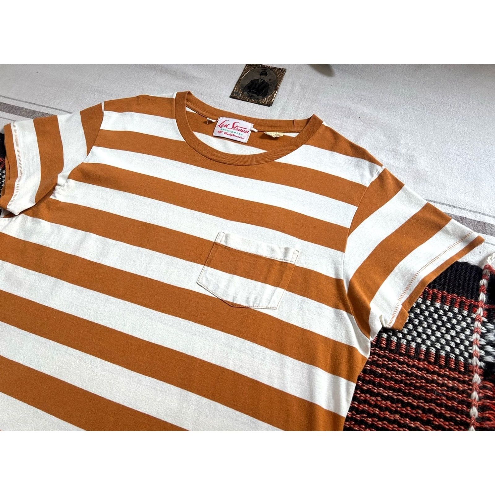Levi's Levi's Vintage Clothing LVC T-Shirt L Breton Stripe Single Stitch 50s Sportswear Size US L / EU 52-54 / 3 - 2 Thumbnail