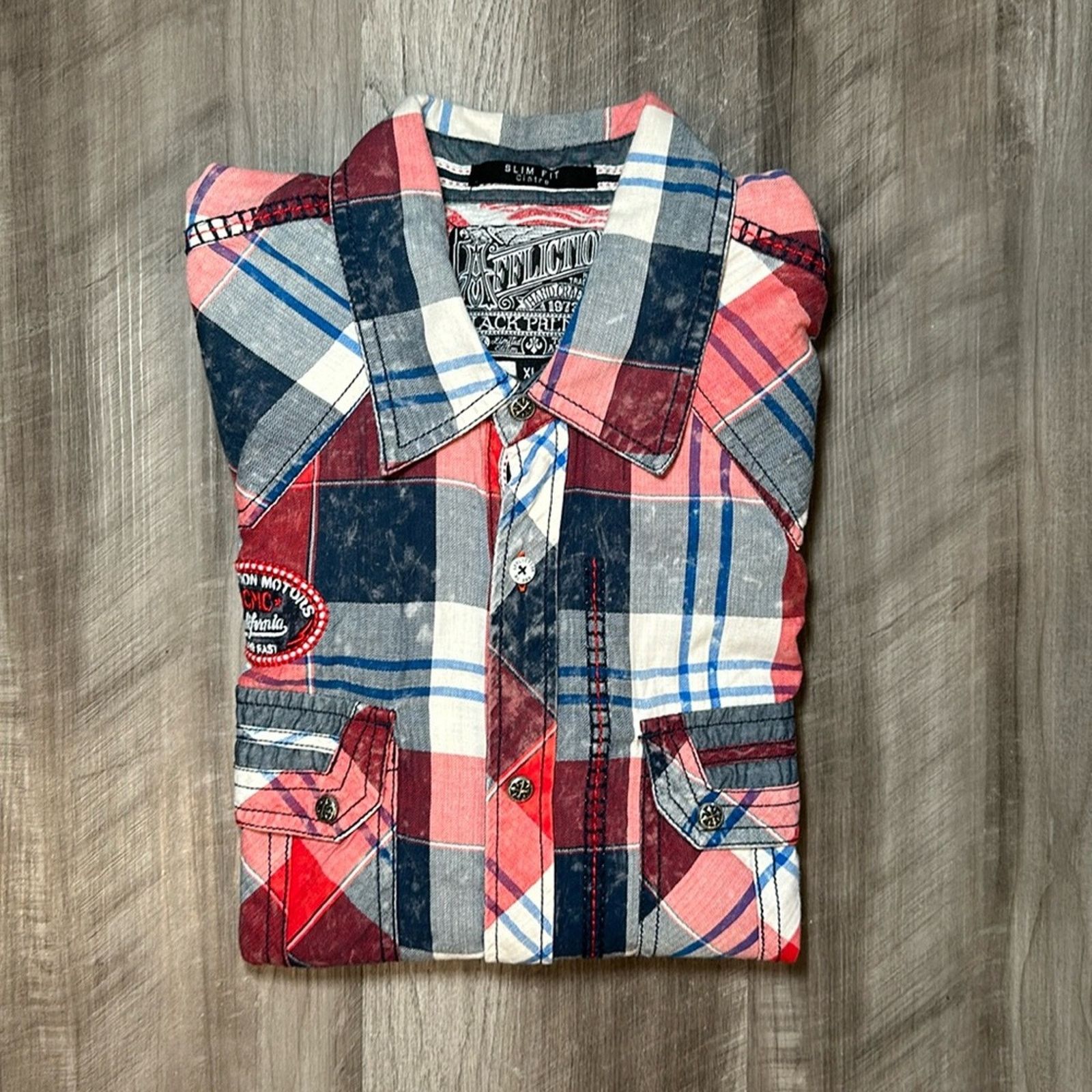 Affliction Affliction Black Premium Limited Edition Slim Snap Button XL Size US XL / EU 56 / 4 - 1 Thumbnail