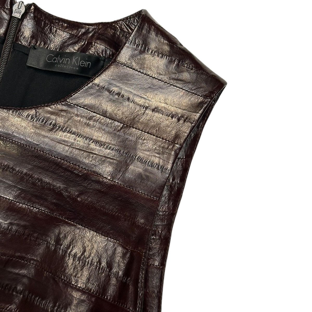 Calvin Klein × Raf Simons 2017 runway Eel skin dress Size XS / US 0-2 / IT 36-38 - 4 Thumbnail
