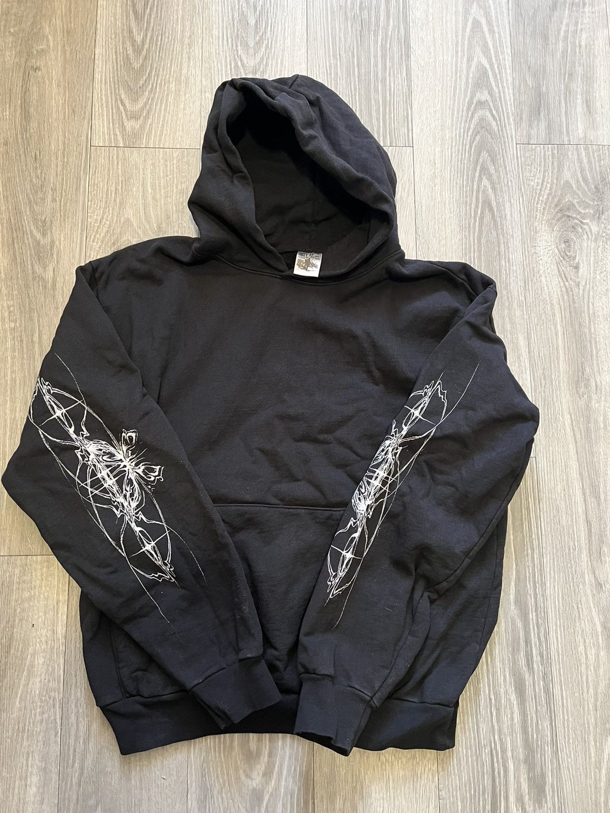 image of Basketcase Gallery “War” Hoodie in Grey, Men's (Size Large)