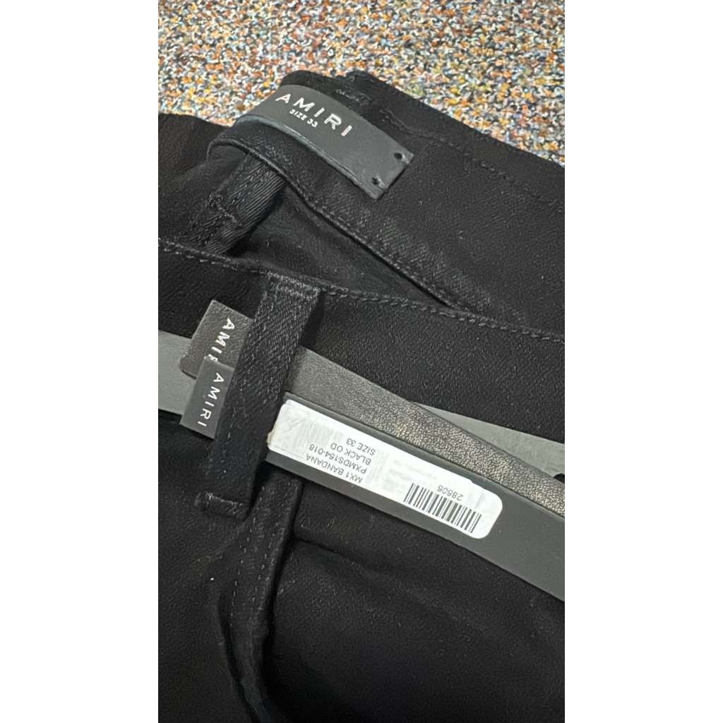 Amiri o1rshd1 MX1 Bandana Jeans in Black Size US 33 - 21 Thumbnail