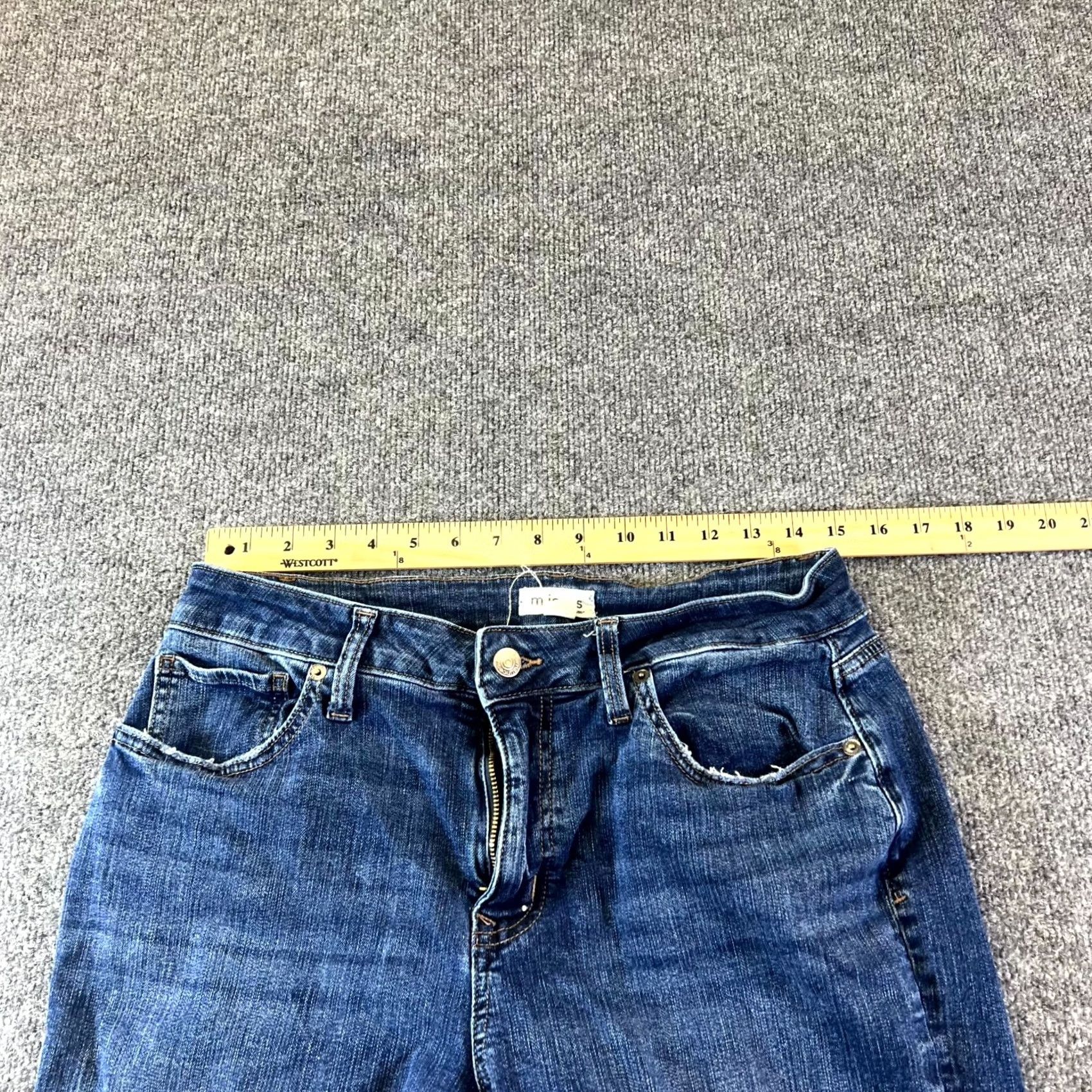Vintage VINTAGE Maurices Jeans Womens 12 Blue Cotton Denim Straight Faded Travel Stretch Size 34" / US 12 / IT 48 - 2 Thumbnail