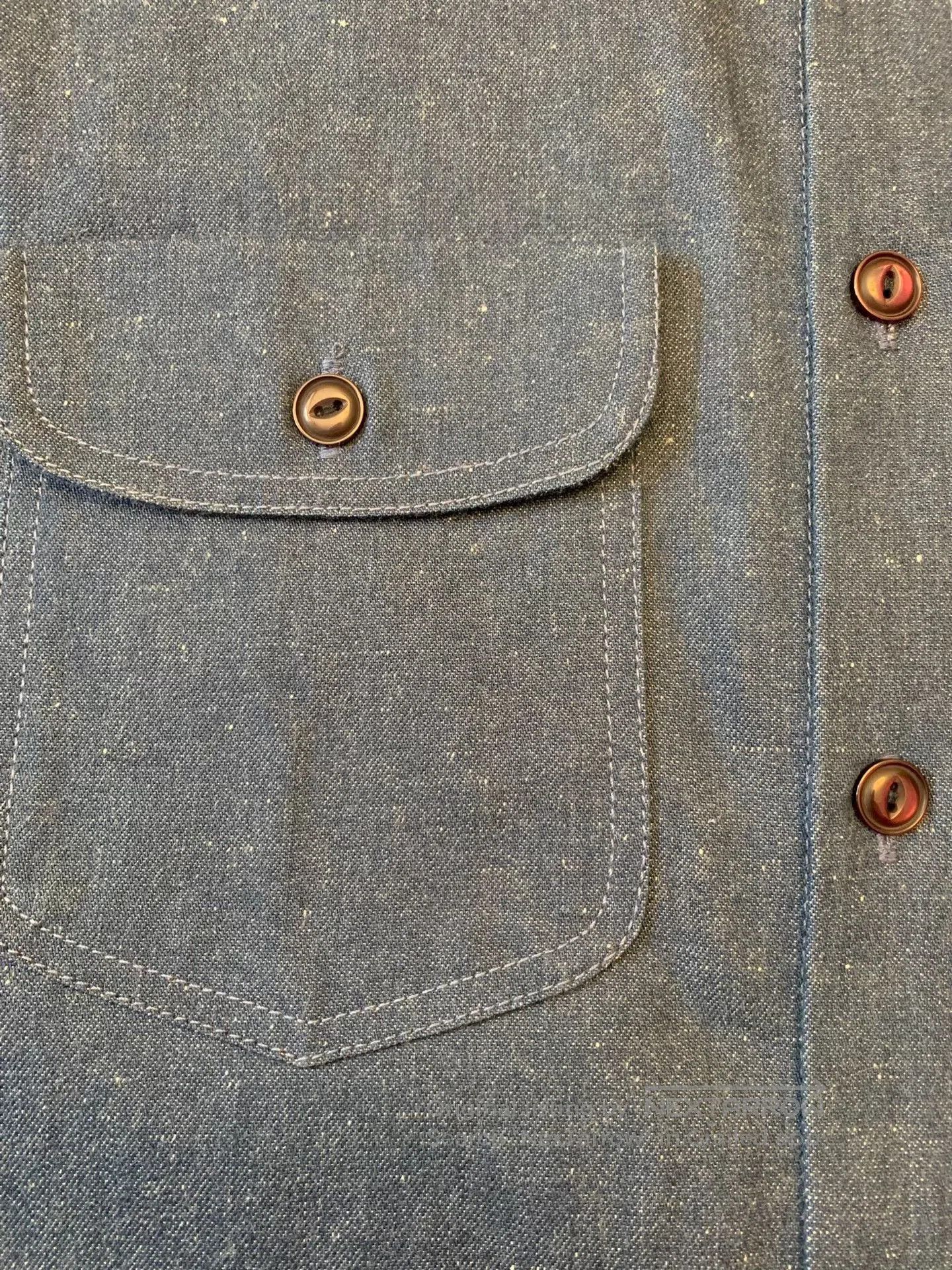 Rogue Territory RGT Shawl Collar Snowflake Denim Work Shirt. Size US L / EU 52-54 / 3 - 8 Thumbnail