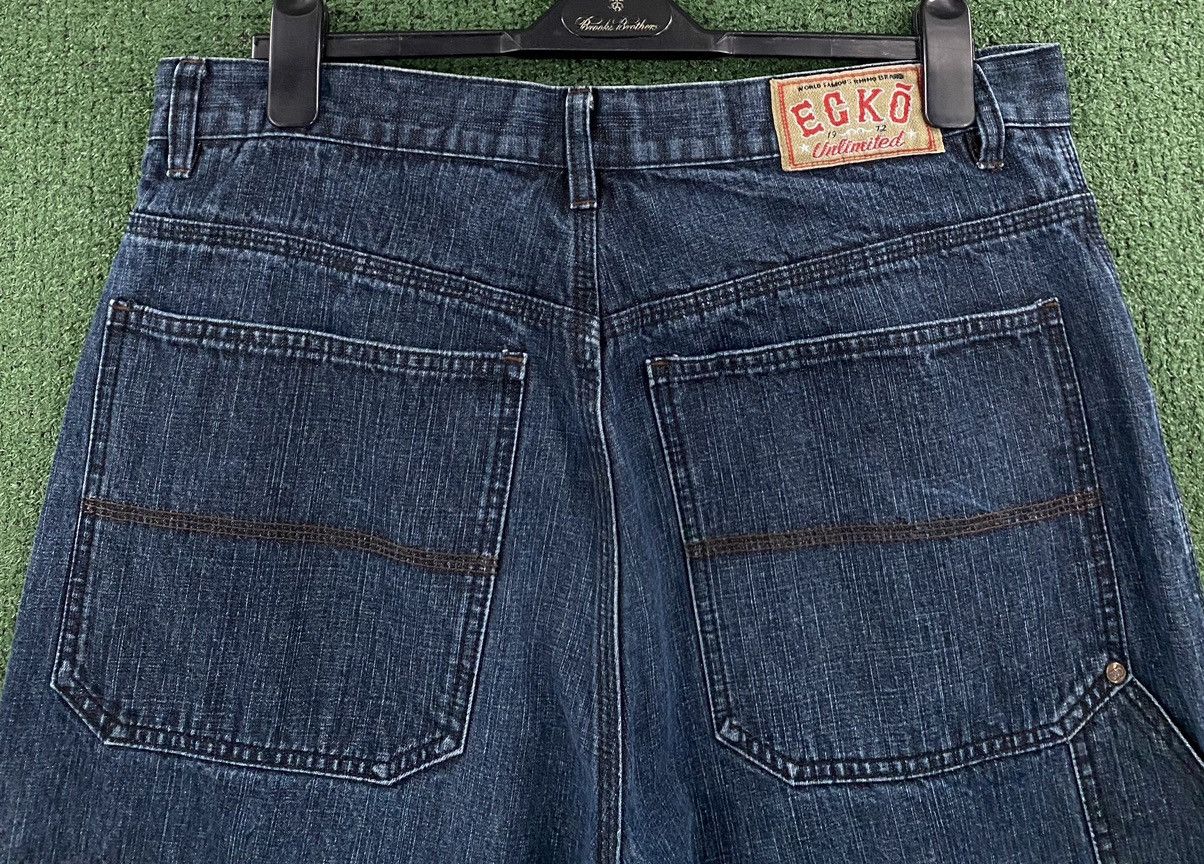 Ecko Unltd. Rare Ecko Unltd Dugout Logo Deep Pocket Baggy Jeans Sz 35 Size US 35 - 7 Thumbnail