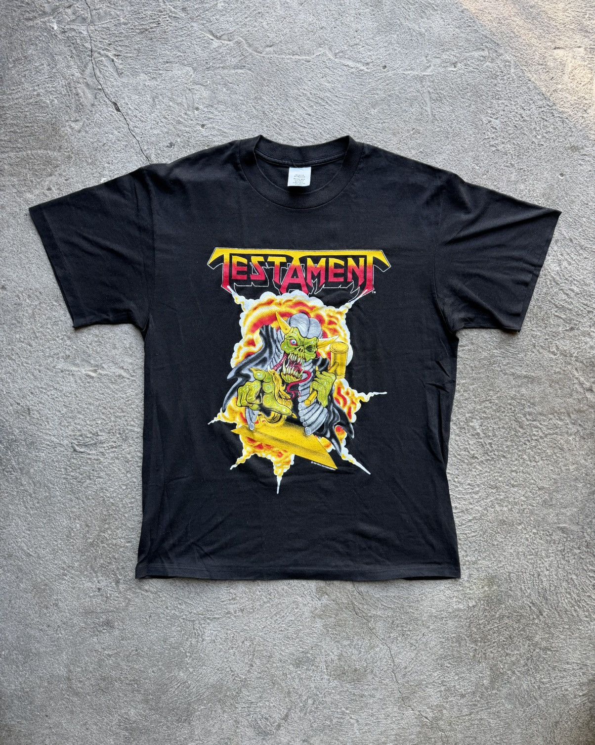 Band Tees 80s Testament Trial by Fire 1989 Vintage Tour Tee | Size L Size US L / EU 52-54 / 3 - 3 Thumbnail