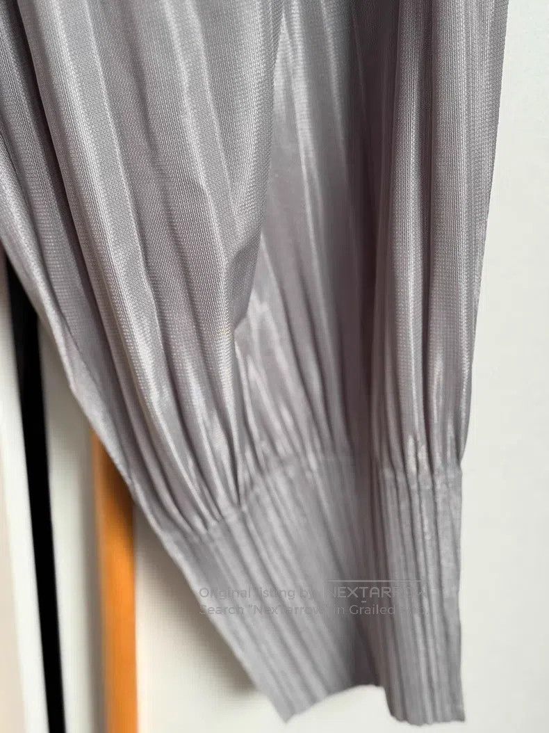 Issey Miyake Issey Miyake Light Gray Pleated Puff Pants Size 25" / US 0 / IT 36 - 3 Thumbnail
