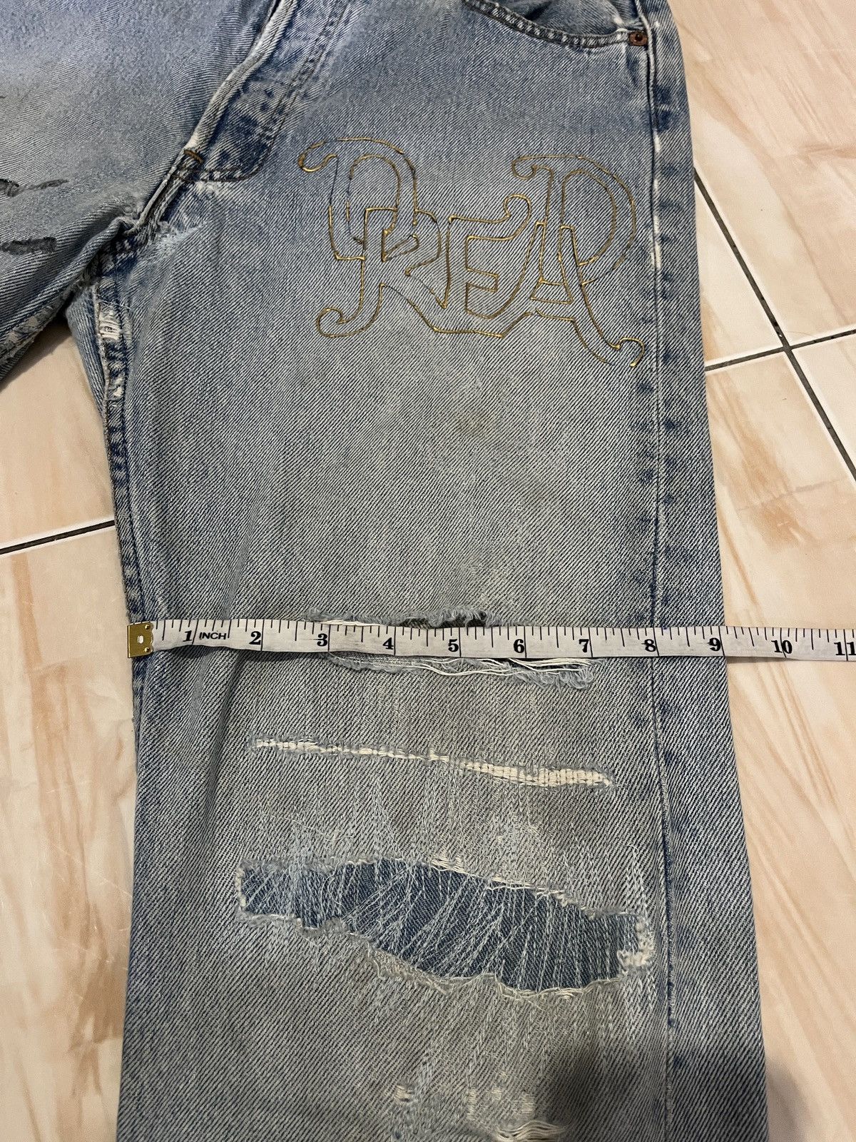 Levi's Vintage Clothing Vintage Levis 501 x Hitomi Handmade x Bob Marley Size US 30 / EU 46 - 24 Thumbnail