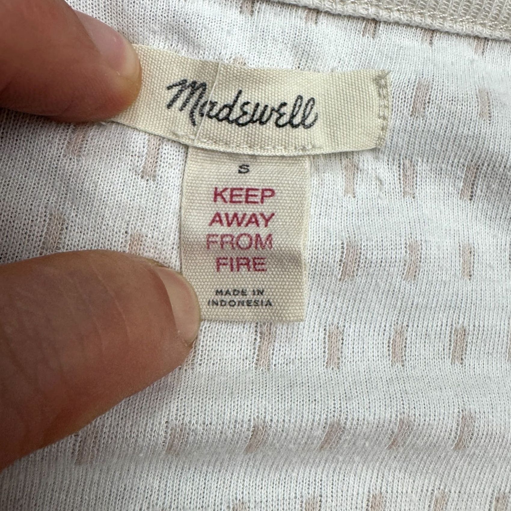 Madewell Madewell Striped Knit Cami Tank Dress Women Small Beige Tie Strap Stretch Dress Tank Style Sleeveless Slim Casual Summer Beig e Size S / US 4 / IT 40 - 5 Thumbnail
