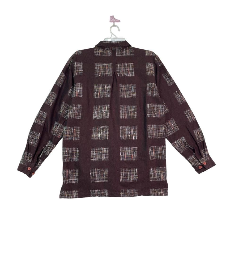 Japanese Brand × Norbit Vtg 90s NORBIT japan shasiko stitch art button up shirts Size US M / EU 48-50 / 2 - 4 Thumbnail