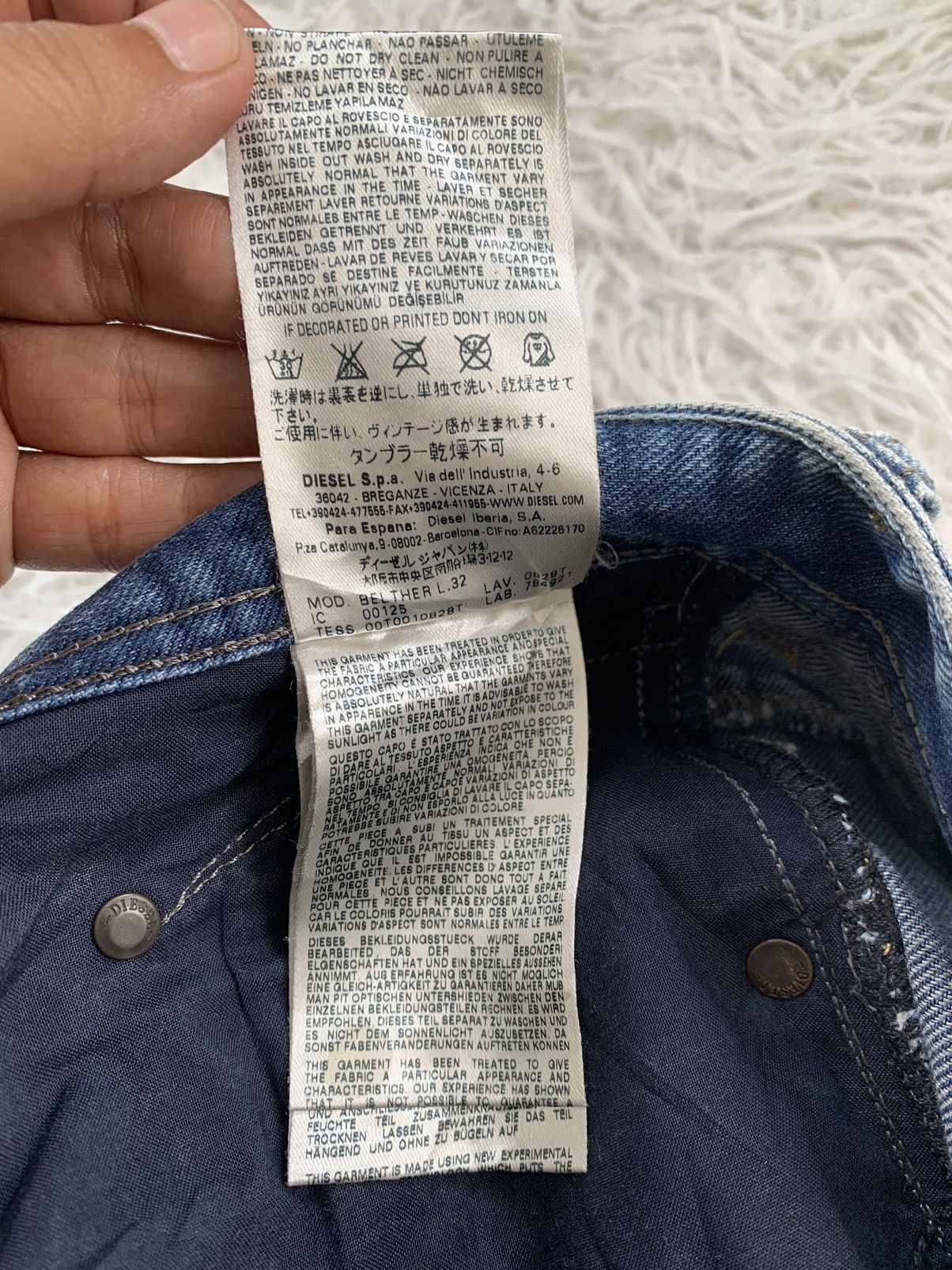 Diesel Distress Diesel Blue Eyecons 2014/1 Edition Denim Pant Size US 35 - 25 Thumbnail