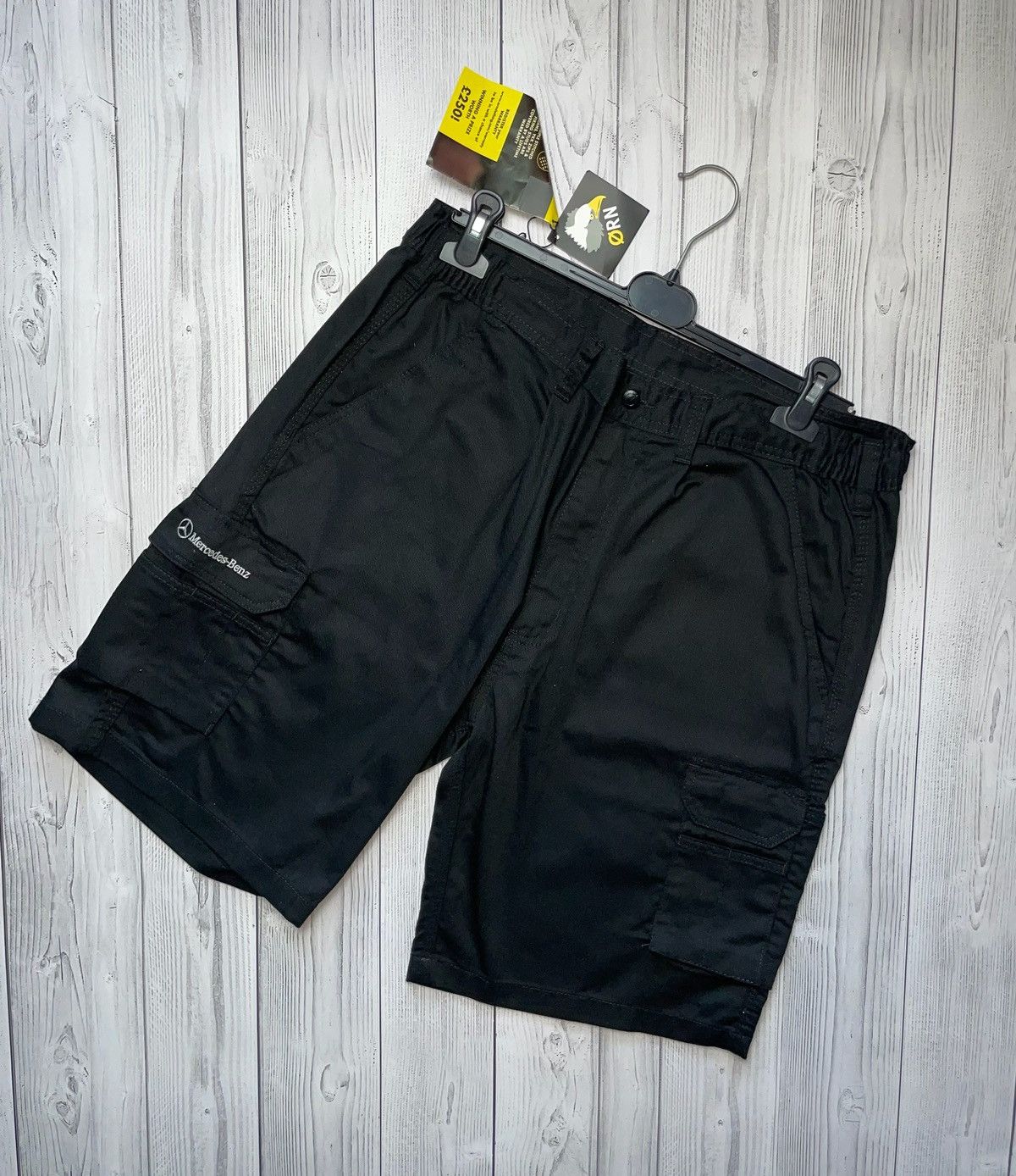 Mercedes-Benz × Vintage Vintage Mercedes Benz cargo shorts black pockets workwear 38 Size US 38 / EU 54 - 1 Thumbnail