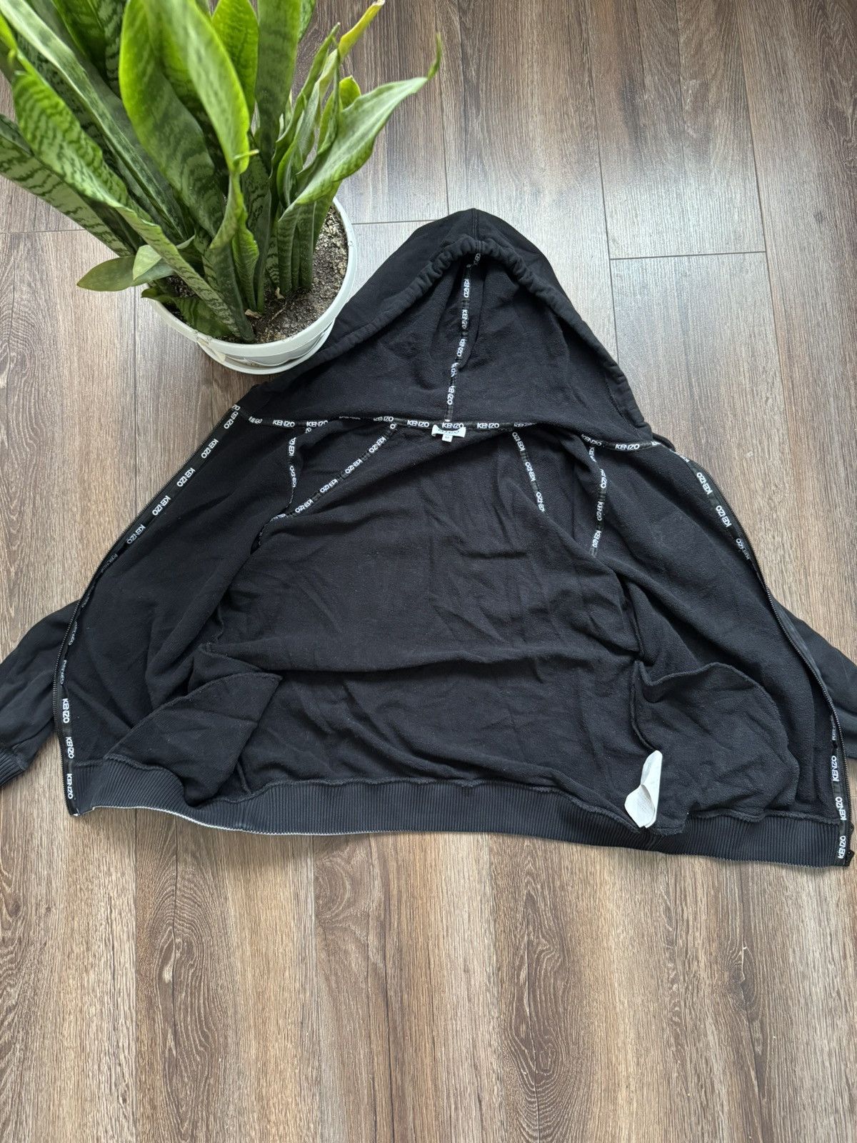Kenzo Kenzo Paris Women’s basic cotton black zip hoodie Size M / US 6-8 / IT 42-44 - 10 Thumbnail