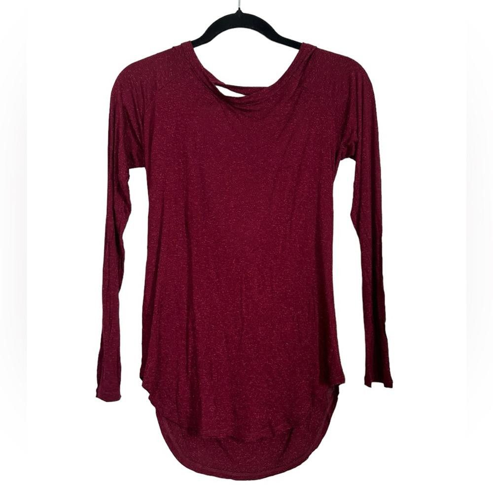 Chase Authentics Chaser l NWT Maroon Open Back Long Sleeve Top Small Size S / US 4 / IT 40 - 1 Thumbnail