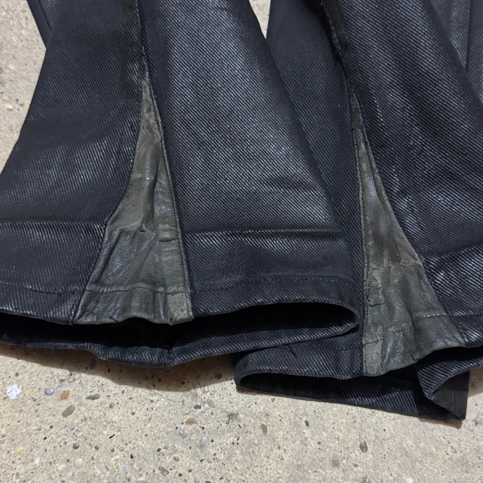 Helmut Lang S/S 1999 Helmut Lang wax coated black denim italian cut Size US 29 - 9 Thumbnail