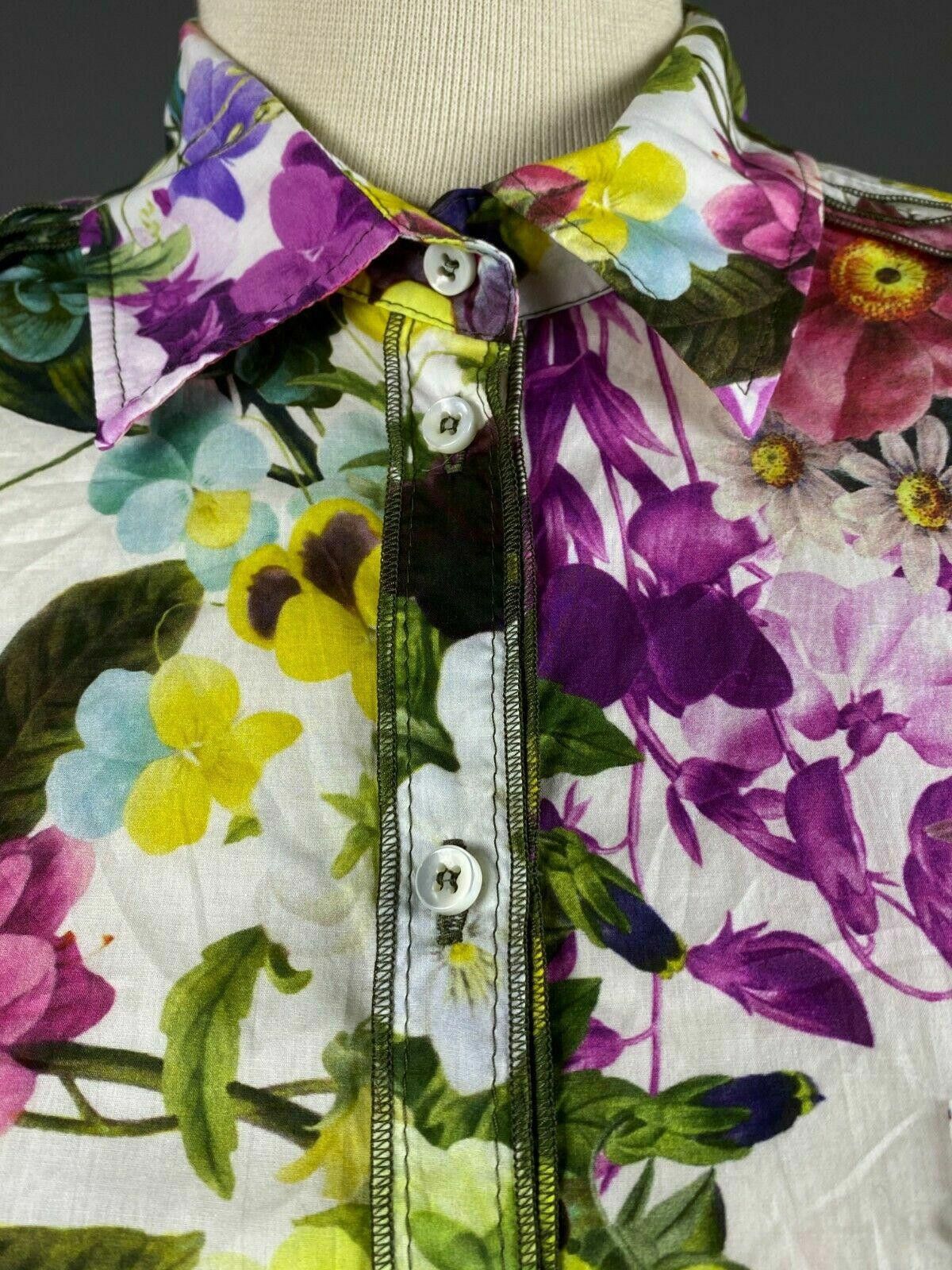 Designer Ladies Riani Floral Button Up Top Shirt Size F 42 / GB 14 Size M / US 6-8 / IT 42-44 - 3 Thumbnail