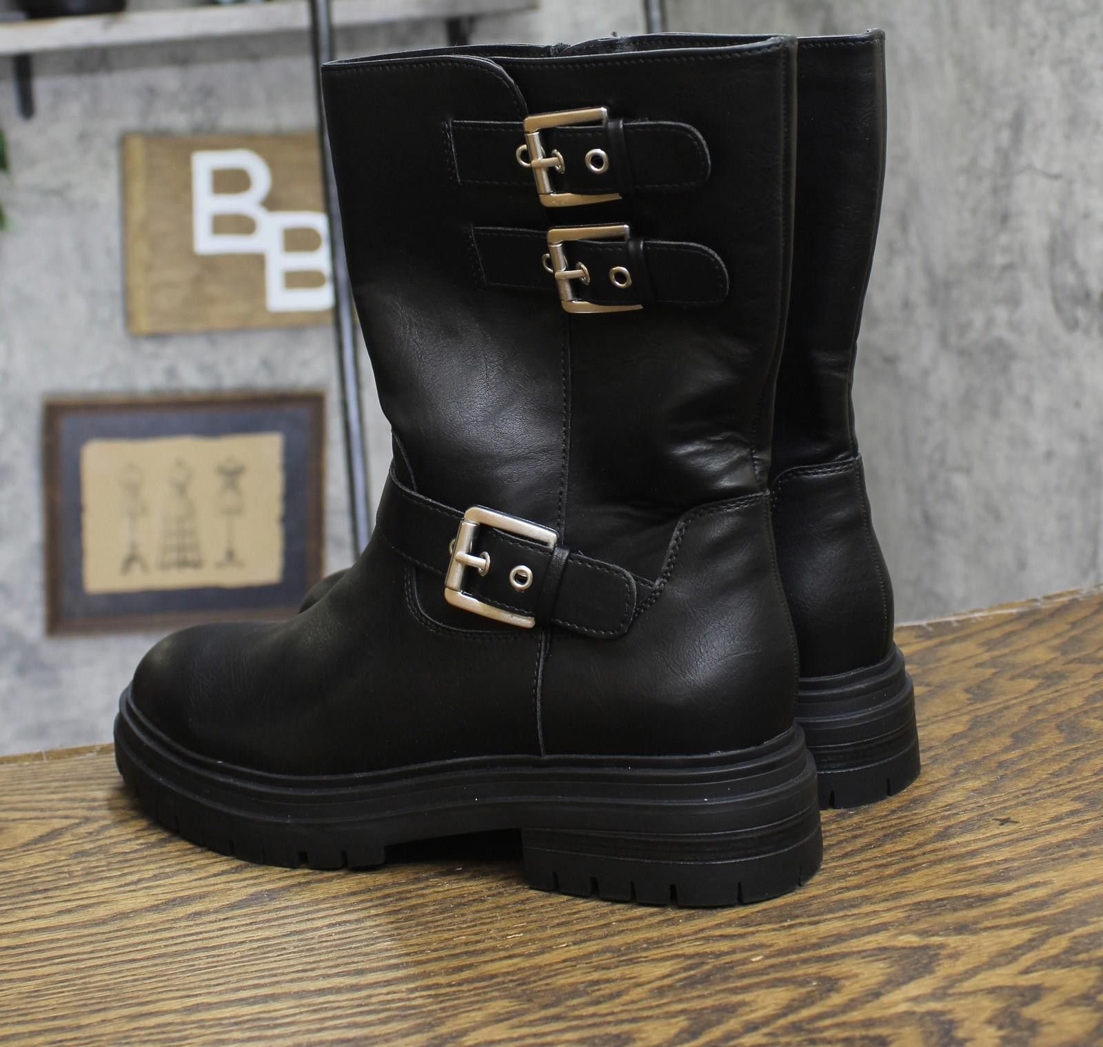 Other New Sun + Stone Engineer Booties 10019660000 Black 9.5m Size US 9.5 / IT 39.5 - 2 Thumbnail