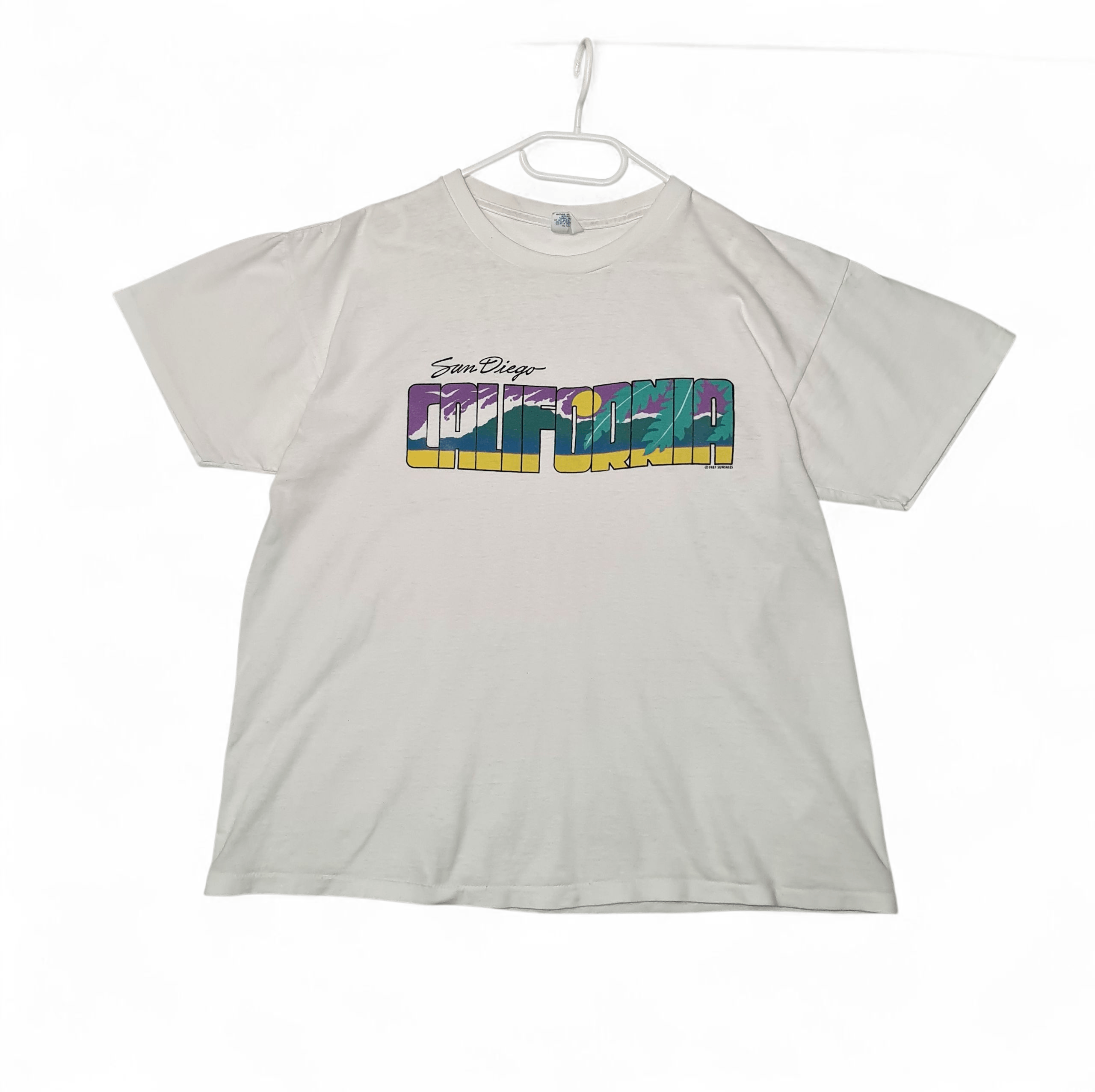 Vintage 80s Vintage California San Diego USA Box Fit tshirt Tee Size US L / EU 52-54 / 3 - 2 Thumbnail
