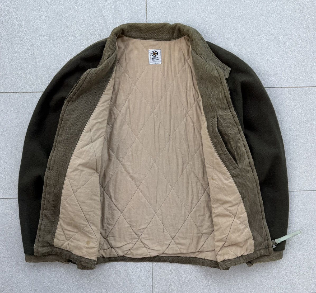 Vintage VTG Marina Del Rey Wool Bomber Jacket Olive Workwear Japan Size US M / EU 48-50 / 2 - 15 Thumbnail