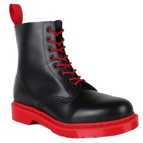 Dr. Martens Dr. Martens® 1460 8 eyelets Black and Red Boots Size US 10 / EU 43 - 22 Thumbnail