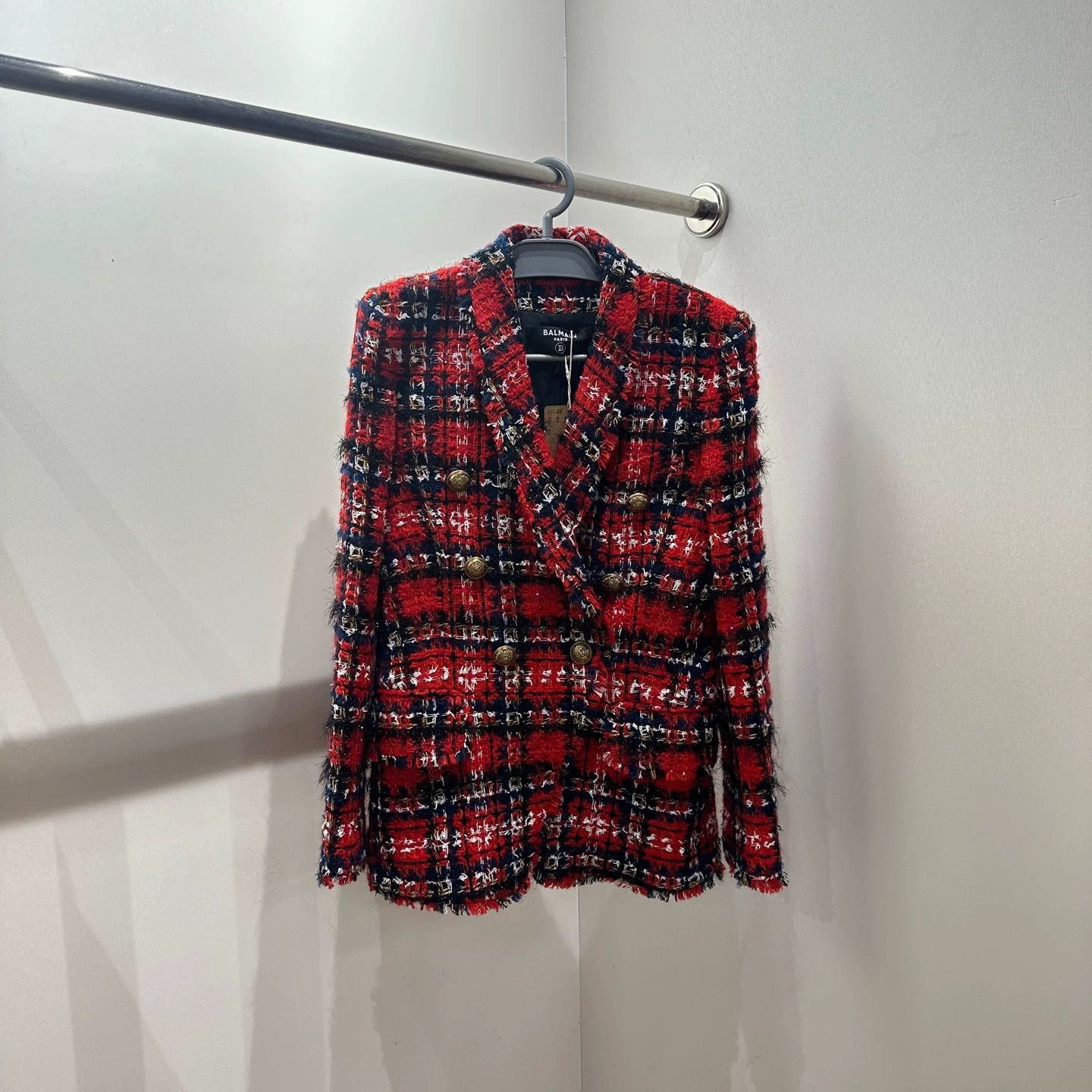 Balmain Balmain tweed woven Chanel jacket 40 apr288 Size S / US 4 / IT 40 - 1 Thumbnail