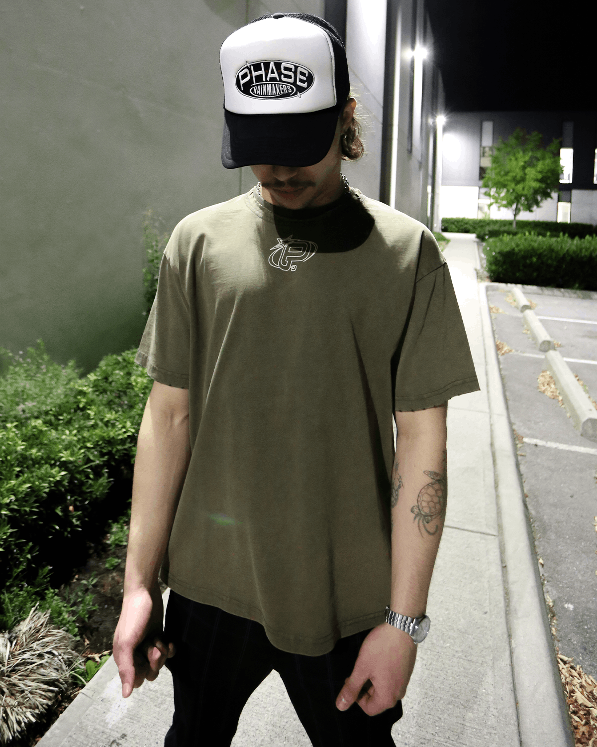 PHASE Garments Sketch "P2K" (Army Green) T-Shirt Size Medium Size US M / EU 48-50 / 2 - 3 Thumbnail