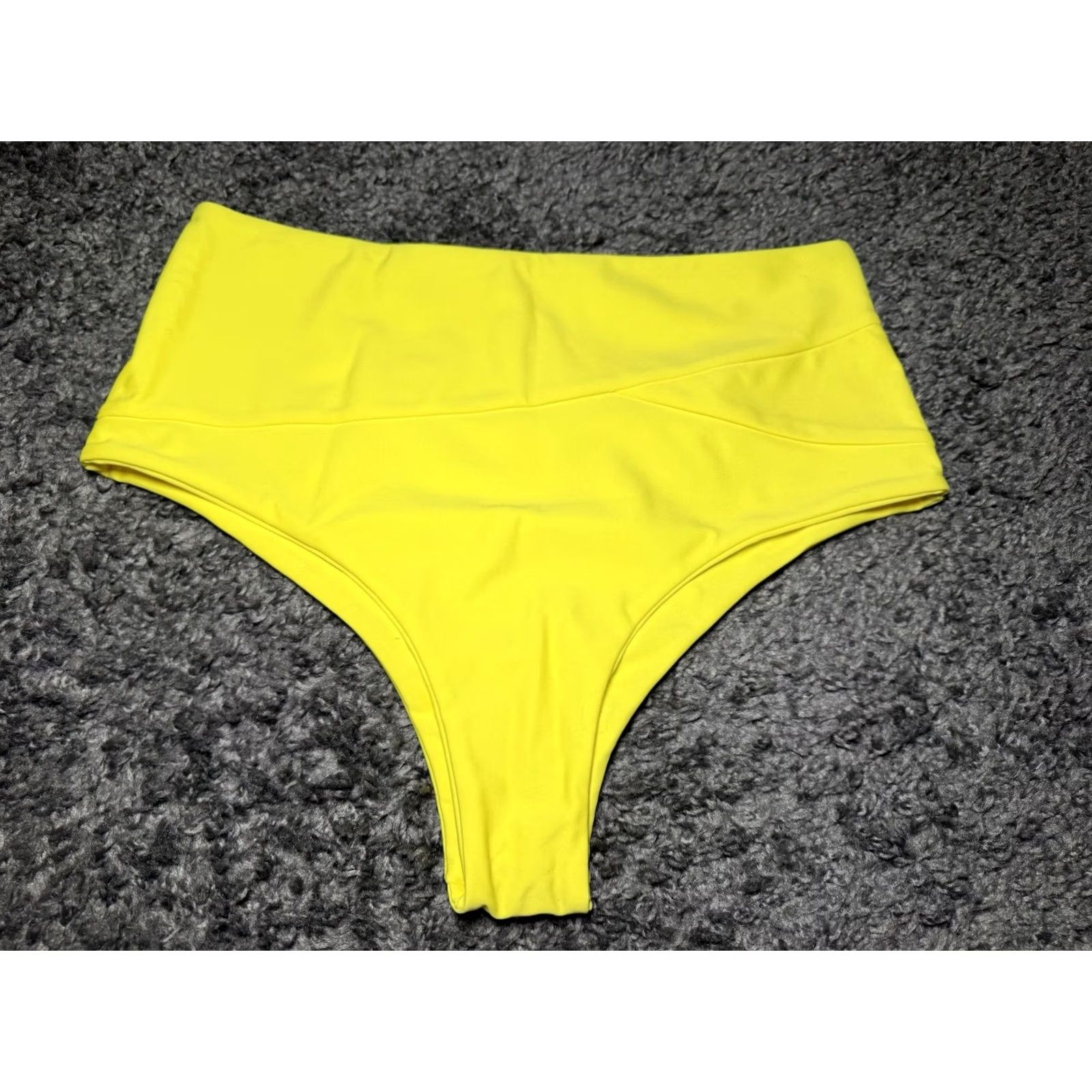 Vintage Fiire Bikini Woman’s Lemon Yellow High-Waisted Racerback Firelight Brand New M Yellow Womens Swim N/A Size ONE SIZE - 7 Thumbnail