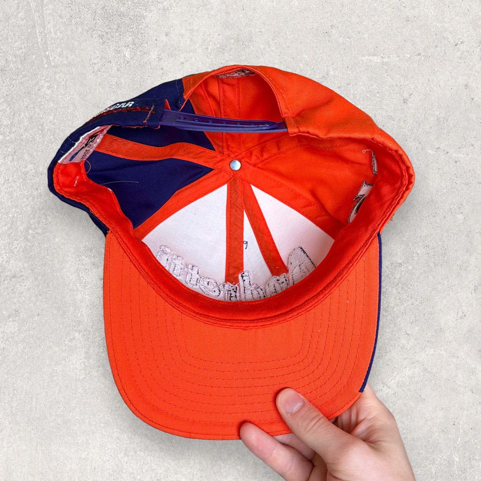 NASCAR Vintage 90s John Andretti Nascar Snapback Hat OSFA Purple Size ONE SIZE - 5 Thumbnail