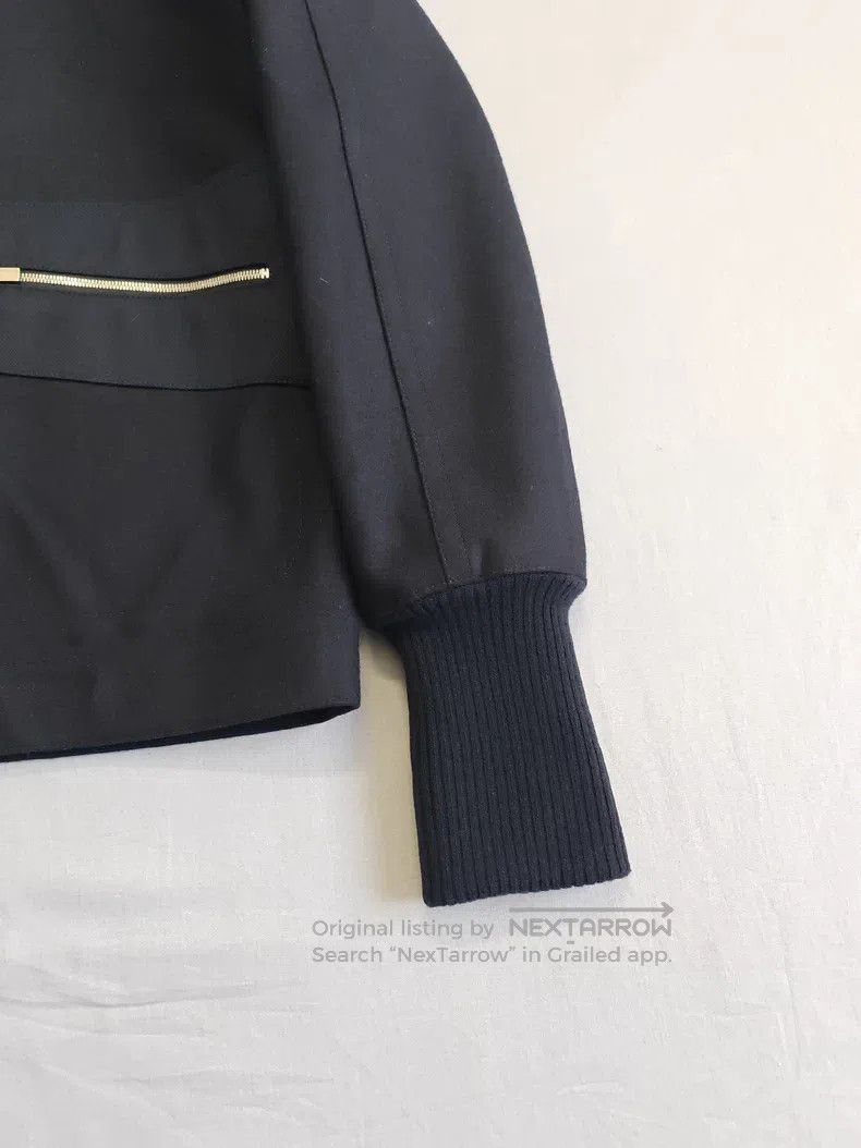 Hermes Hermes Navy Blue 87% Wool + 10% Cashmere Loose Fit Jacket Size US S / EU 44-46 / 1 - 9 Thumbnail